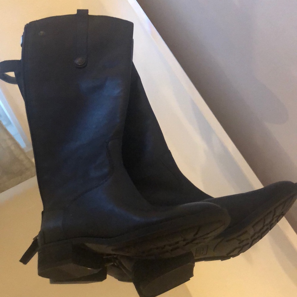 Sam Edelman Black Penny Leather Riding Boot